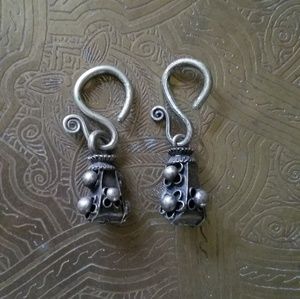 ☆ Antique Dayak Sterling Earrings ☆1 of a Kind!!!